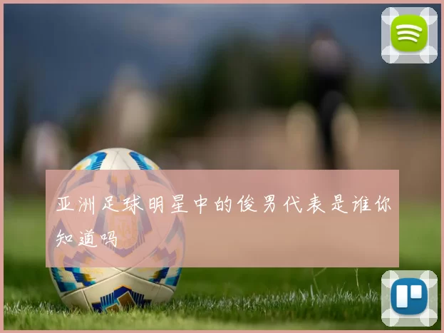 亚洲足球明星中的俊男代表是谁你知道吗